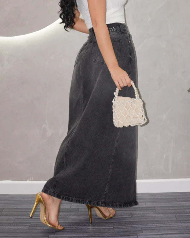 Falda Denim Maxi City Edge