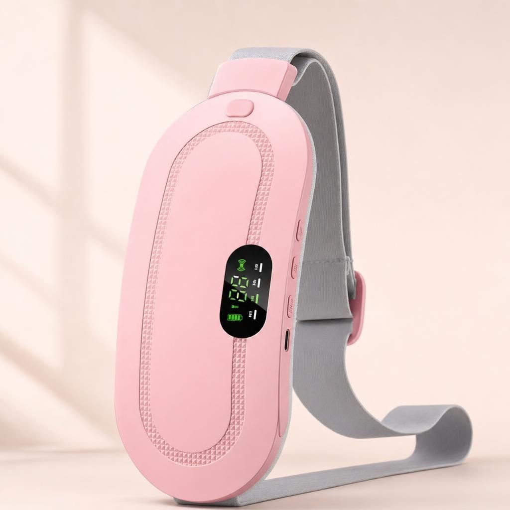 Cinturón térmico masajeador zolerune rosado con pantalla LED